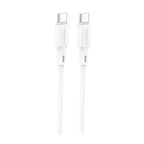 Καλώδιο Σύνδεσης USB 2.0 Foneng X120 Silicone USB C σε USB C 100W 1m Λευκό