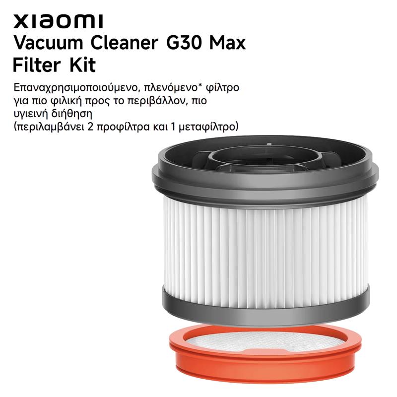 Ανταλλακτικό Φίλτρου Σκόνης Xiaomi BHR08C4GL για Σκούπα Xiaomi Vacuum Cleaner G30 Max Γκρι (1 τεμ.)