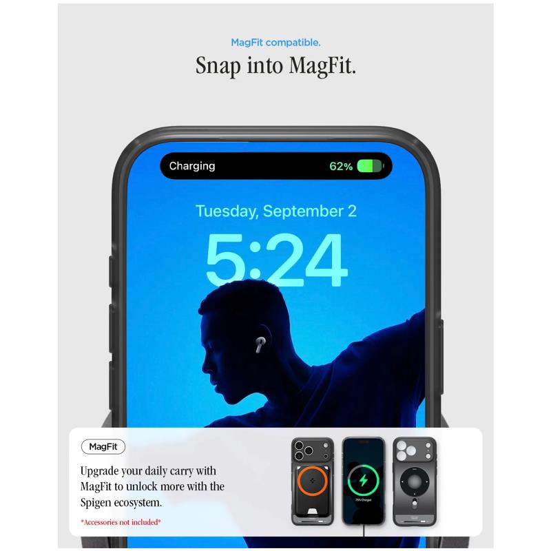Θήκη TPU & PC Spigen Apple iPhone 18 Pro Max/ 17 Pro Max MagSafe Ultra Hybrid Classic Μαύρο