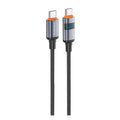 Καλώδιο Σύνδεσης USB 2.0 Foneng X116 Power Display Aluminum Alloy Braided USB C σε USB C 60W 1.2m Μαύρο