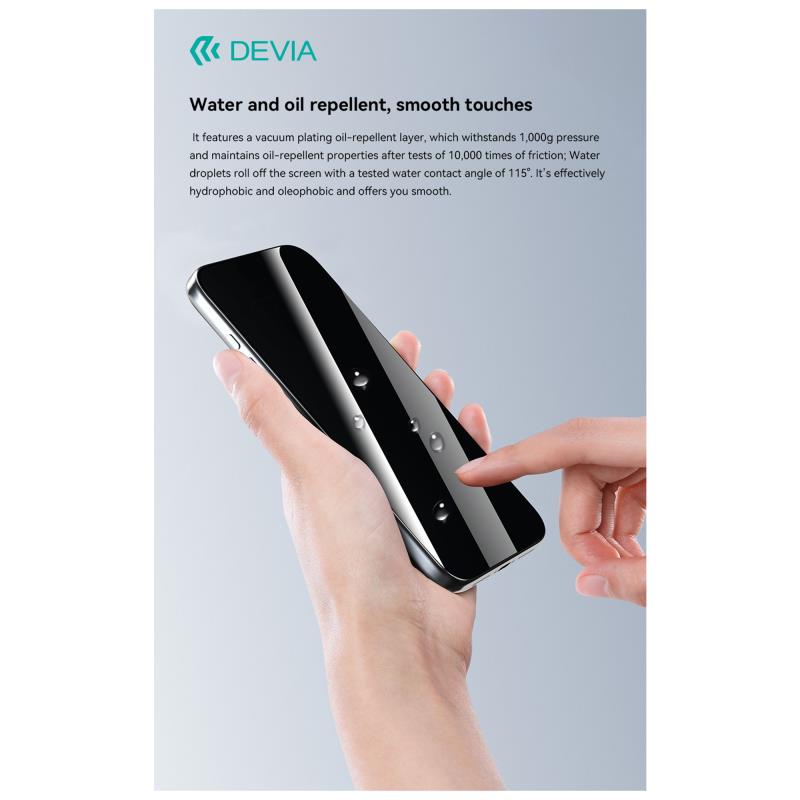 Tempered Glass Full Face Privacy Devia Apple iPhone 17 Pro με Βοηθητικό Εργαλείο Van Μαύρο (1 τεμ.)