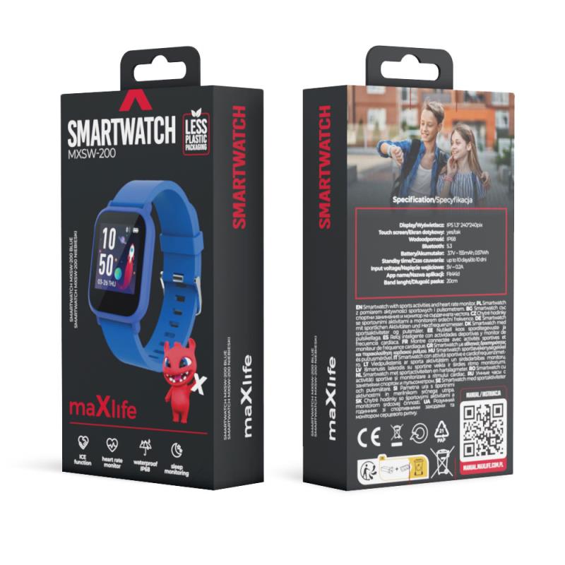 Smartwatch Maxlife MXSW-200 για Παιδιά Μπλε