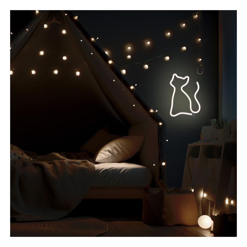 Neon LED Forever Light FLNEO3 CAT (USB/Μπαταρίας & On/Off) Θερμό Λευκό
