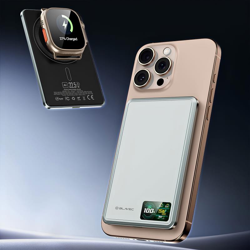 Φορτιστής Ανάγκης Blavec BJ-03 22.5W 10000mAh 3 σε 1 Magnetic Γκρι