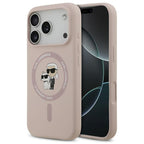 Θήκη Σιλικόνης Karl Lagerfeld Magsafe Apple iPhone 17 Pro Max Ring Karl & Choupette Ροζ