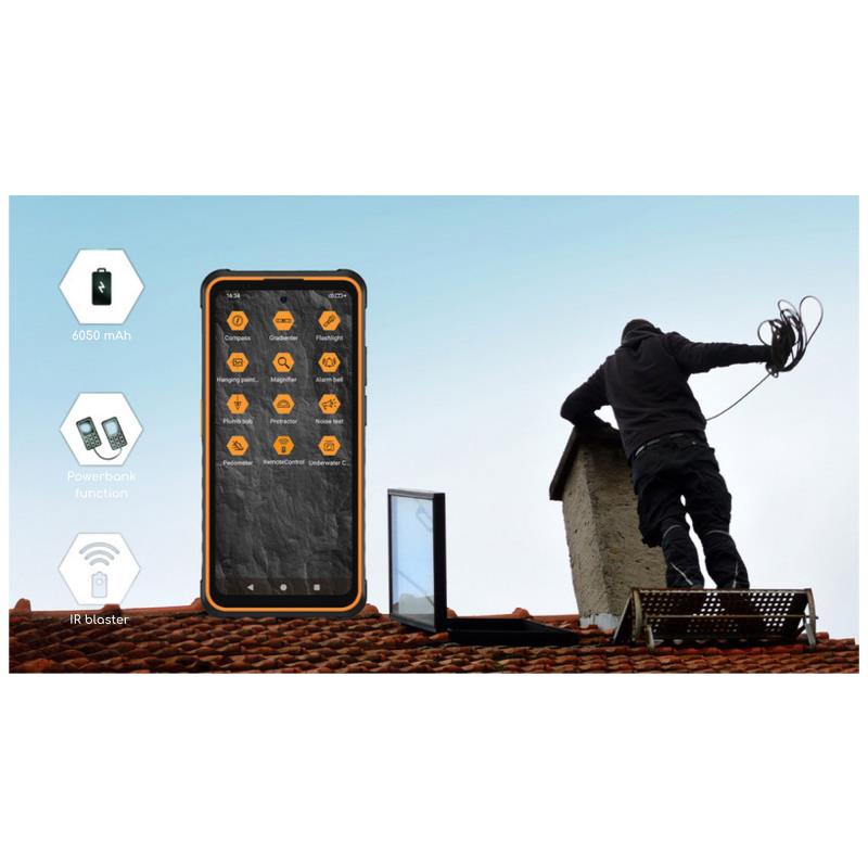 Κινητό Τηλέφωνο Hammer Iron 6 5G (Dual SIM) 128GB 6GB RAM Πορτοκαλί