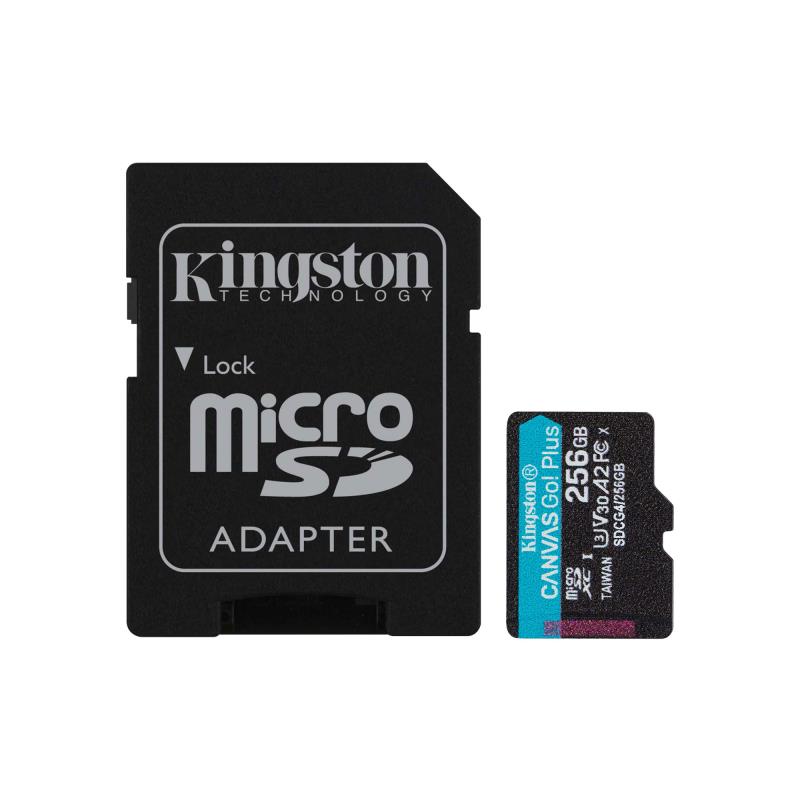 Κάρτα μνήμης Micro SDXC C10 UHS-I U3 Kingston Canvas Select Plus 200MB/s 256GB + 1 ADP