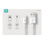Καλώδιο Σύνδεσης USB 2.0 Devia EC080 USB A σε Lightning 10W 1m Smart Λευκό