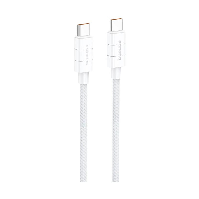Καλώδιο Σύνδεσης USB 2.0 Foneng XS02 Braided USB C σε USB C 60W 1.2m Λευκό