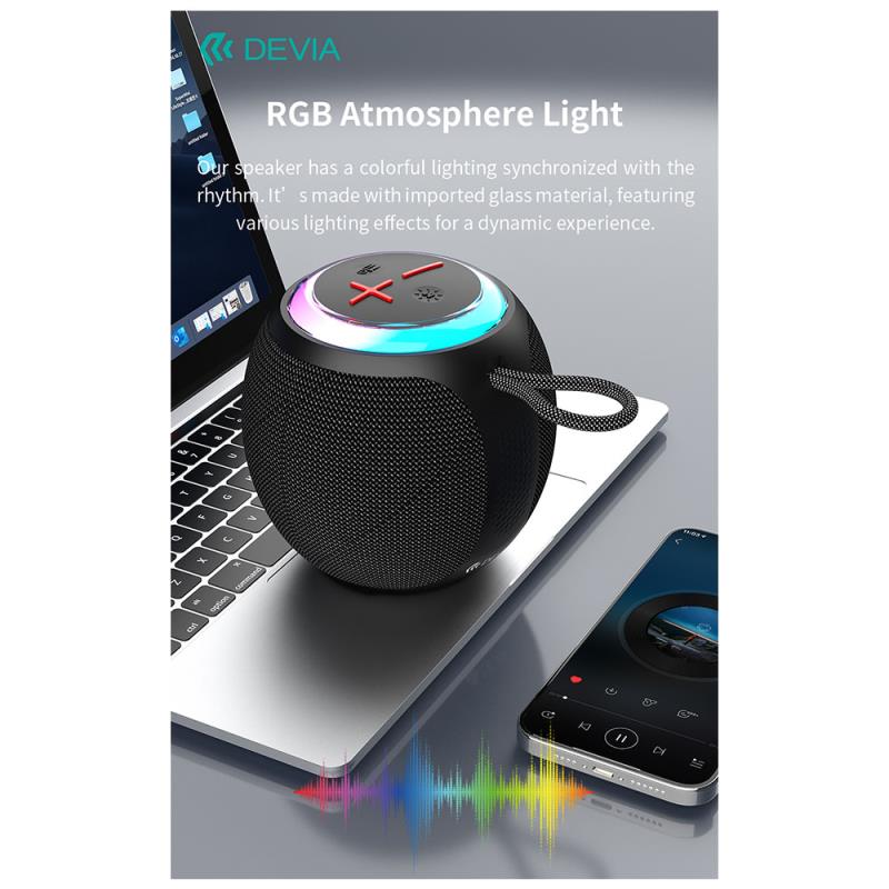 Φορητό Ηχείο Bluetooth Devia EM505 Sound Lite1 5W Μαύρο