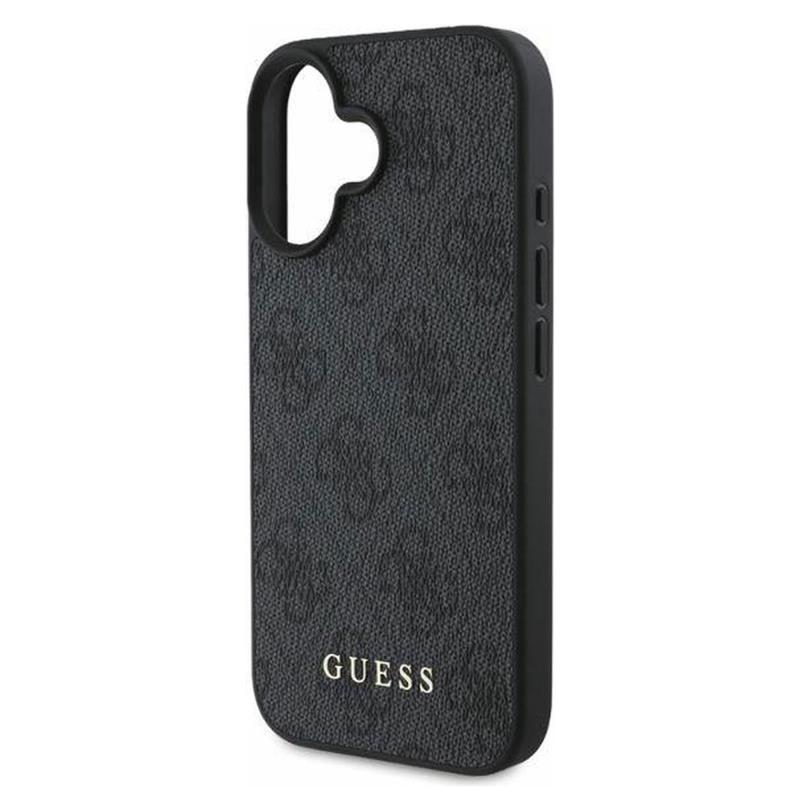 Θήκη PU Guess Apple iPhone 16 Hardcase Classic 4G Μαύρο
