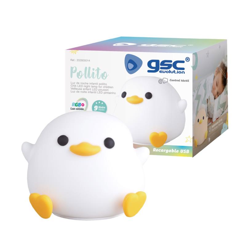 Επαναφορτιζόμενο Φωτιστικό LED GSC Chick 1W RGB Λευκό
