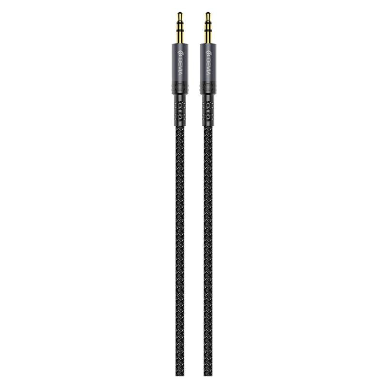Καλώδιο Ήχου Woven Devia EC618 3.5mm/3.5mm 1m Ipure Μαύρο