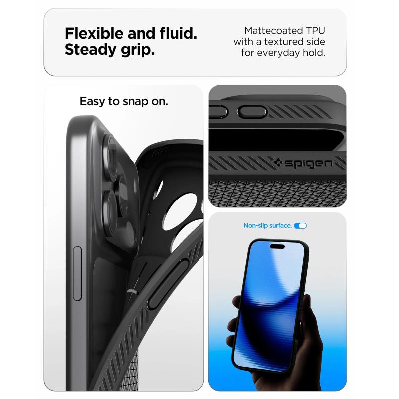 Θήκη Soft TPU Spigen Apple iPhone 18 Pro/ 17 Pro Liquid Air Μαύρο