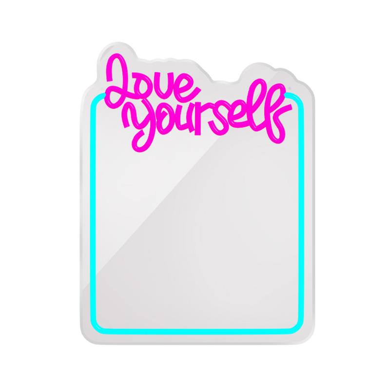 Neon LED Forever Light Καθρέπτης FMNE01 LOVE YOURSELF Μπλε-Ροζ