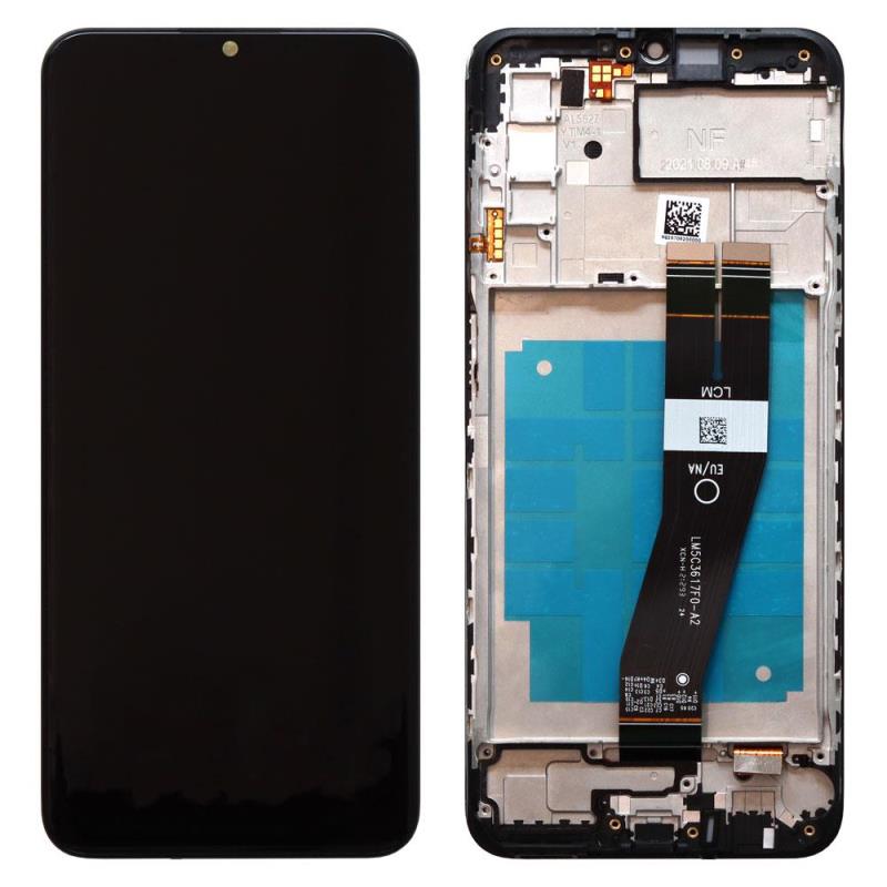 Οθόνη με Touch Screen & Μπροστινή Πρόσοψη Samsung A037G Galaxy A03s Μαύρο (Original)