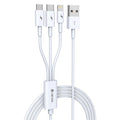 Καλώδιο Σύνδεσης USB 2.0 3 σε 1 Devia EC141 USB A σε Micro USB & USB C & Lightning 15W 1.2m Smart Λευκό