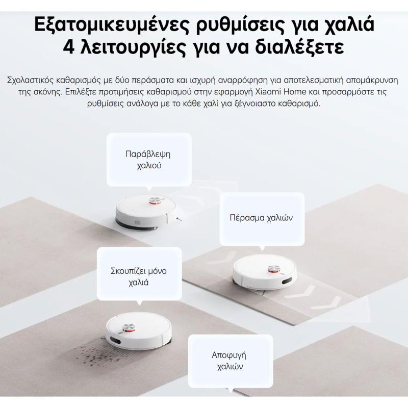 Ρομποτική Σκούπα - Σφουγγαρίστρα Xiaomi Robot S40 5200mAh Λευκό