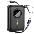 Φορτιστής Ανάγκης Dudao K14 22.5W 10000mAh PD με 2 Ενσωματωμένα Καλώδια Μαύρο