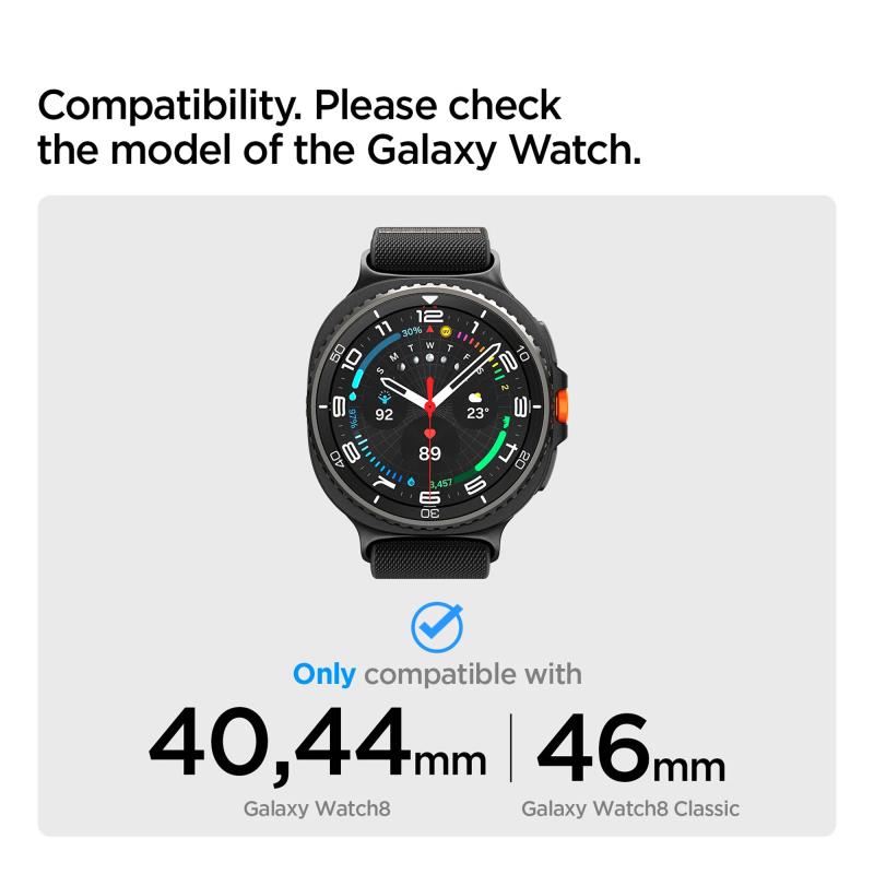 Λουράκι Spigen Samsung Galaxy Watch 8/ 8 Classic (40/44/46mm) Lite Fit Μαύρο