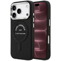 Θήκη TPU Karl Lagerfeld Apple iPhone 18 Pro Max/ 17 Pro Max MagSafe Leather Ring RSG Logo Μαύρο