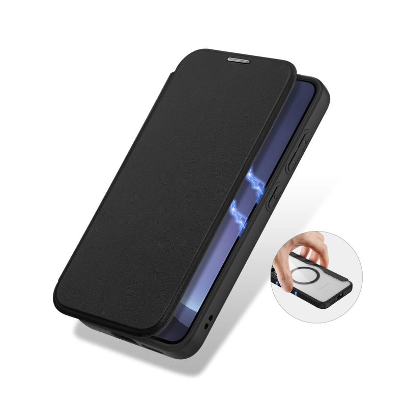 Θήκη Flip Dux Ducis Samsung Galaxy S25 5G Magnetic Wallet Skin X Pro Μαύρο