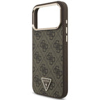 Θήκη PU Guess MagSafe Apple iPhone 18 Pro Max/ 17 Pro Max Leather Diamond Triangle 4G Καφέ