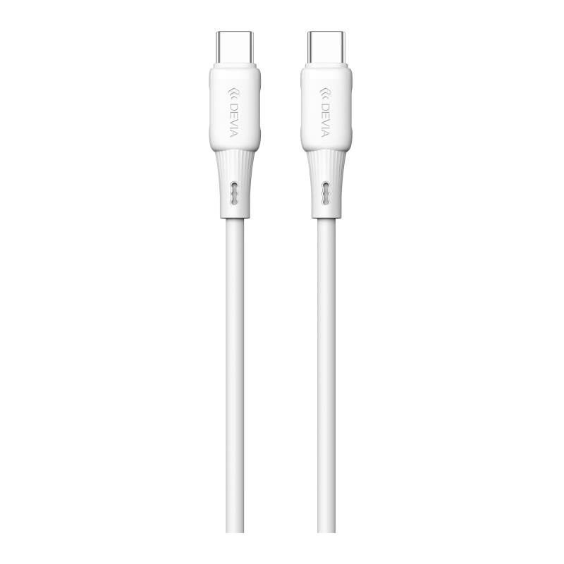 Καλώδιο Σύνδεσης USB 2.0 Devia EC632 USB C σε USB C 3A 60W Silicone Pro3 1m Λευκό