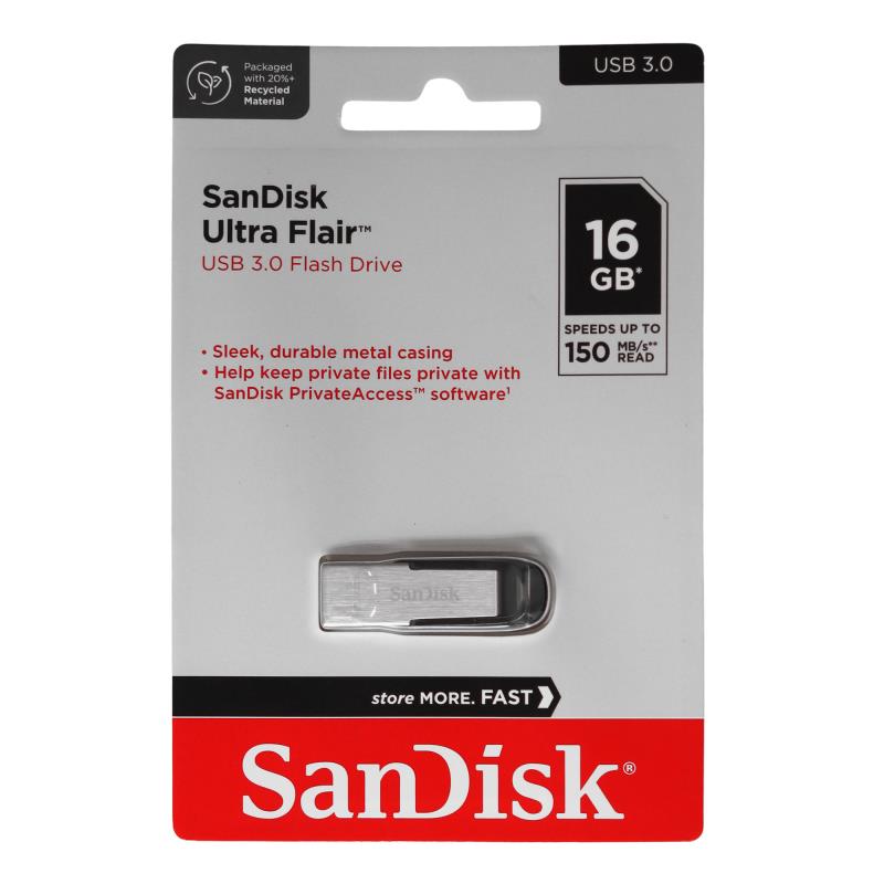 USB 3.0 Flash Disk SanDisk Ultra Flair SDCZ73 USB A 16GB 150MB/s