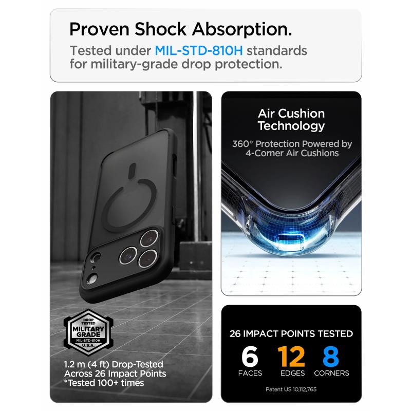 Θήκη TPU & PC Spigen Apple iPhone 18 Pro Max/ 17 Pro Max MagSafe Ultra Hybrid Frost Μαύρο