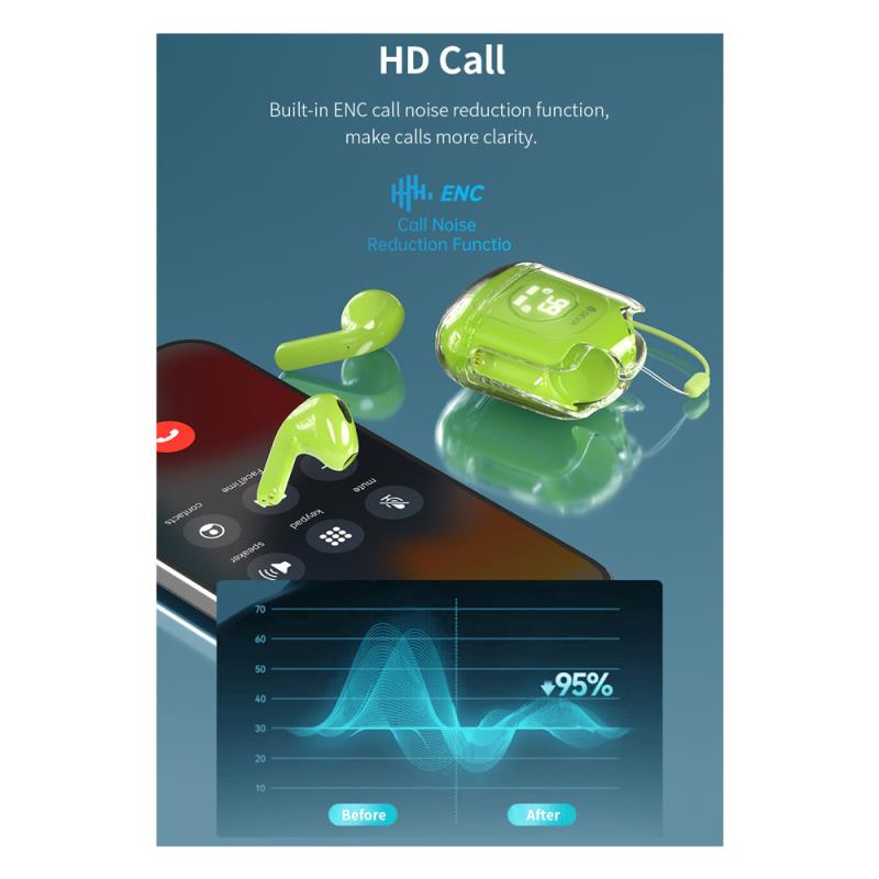 True Wireless Ακουστικά Bluetooth Devia EM406 M6 Smart Πράσινο