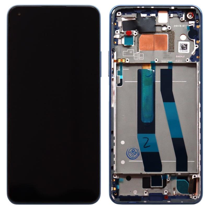 Οθόνη με Touch Screen & Μεσαίο Πλαίσιο Xiaomi Mi 11 Lite 4G Μπλε (Original)