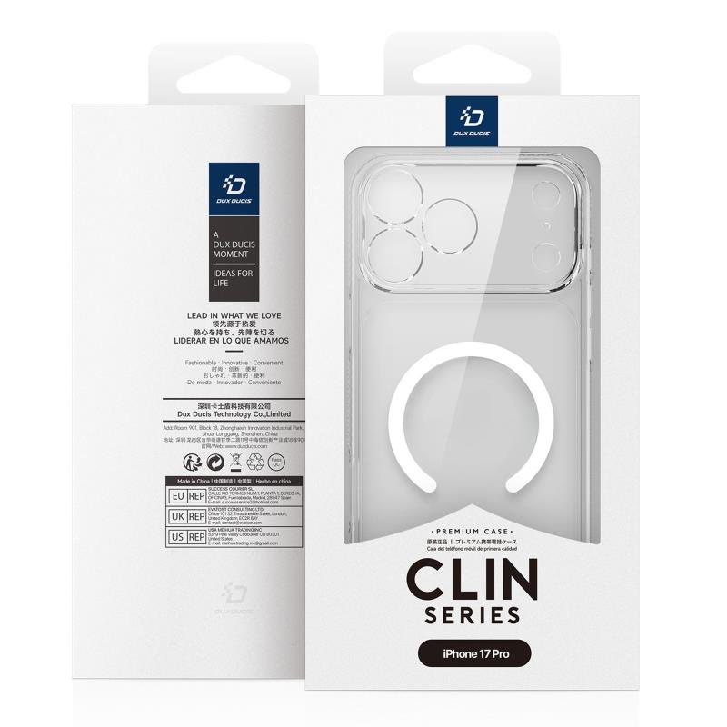 Θήκη TPU & PC Dux Ducis Apple iPhone 17 Pro Magnetic MagSafe (Open Ring Version) Clin Διάφανο