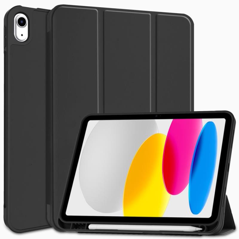Θήκη Flip Smart inos Apple iPad 10.9" (2022) με TPU & SC Pen Μαύρο