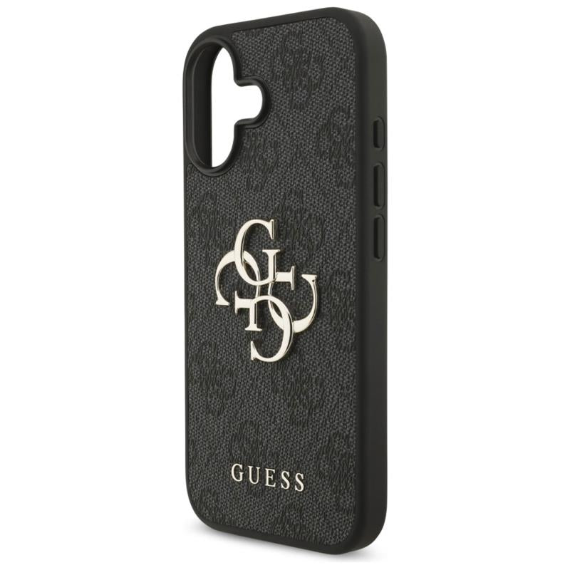 Θήκη PU Guess Apple iPhone 17 Hardcase Big Logo 4G Μαύρο