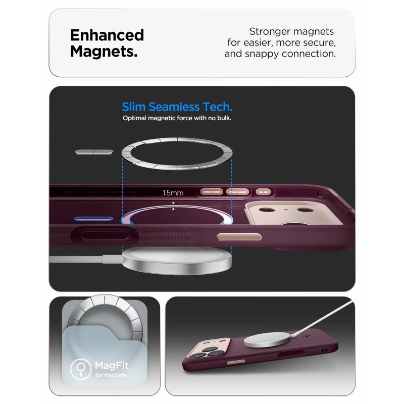 Θήκη TPU/ Σιλικόνης Spigen Apple iPhone 18 Pro/ 17 Pro MagSafe Caseology Nano Pop Μπορντώ