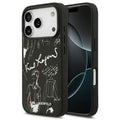 Θήκη TPU Karl Lagerfeld Apple iPhone 17 Pro Max Hardcase Grained Pattern Logo Μαύρο