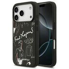 Θήκη TPU Karl Lagerfeld Apple iPhone 17 Pro Max Hardcase Grained Pattern Logo Μαύρο