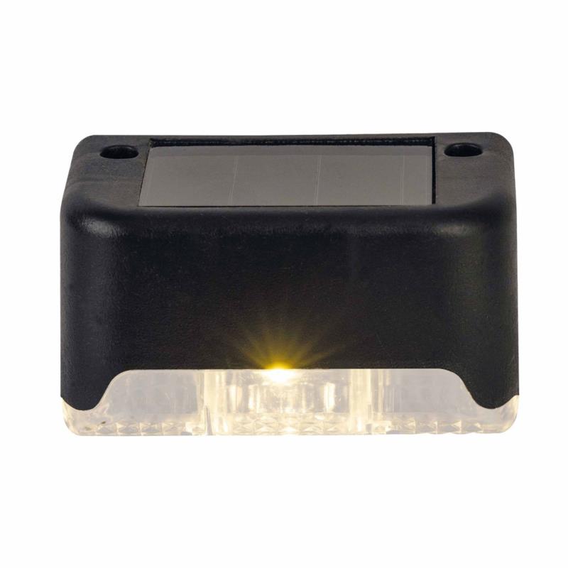 Ηλιακό Φωτιστικό Εξ. Χώρου LED Homepluss Berevo 0.06W 100 mAh 1lm με Αισθητήρα Φωτός για Σκαλιά/ Κάγκελα Μάυρο (4 τεμ.)