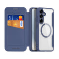 Θήκη Flip Dux Ducis Samsung Galaxy S25 5G Magnetic Wallet με Stand Skin X Pro Μπλε