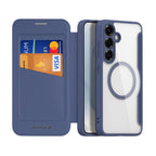 Θήκη Flip Dux Ducis Samsung Galaxy S25 5G Magnetic Wallet με Stand Skin X Pro Μπλε