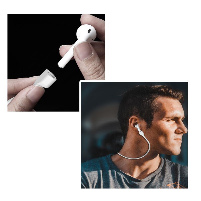 Strap Λαιμού Σιλικόνης AhaStyle PT74 Apple AirPods Magnetic Λευκό
