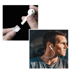 Strap Λαιμού Σιλικόνης AhaStyle PT74 Apple AirPods Magnetic Λευκό