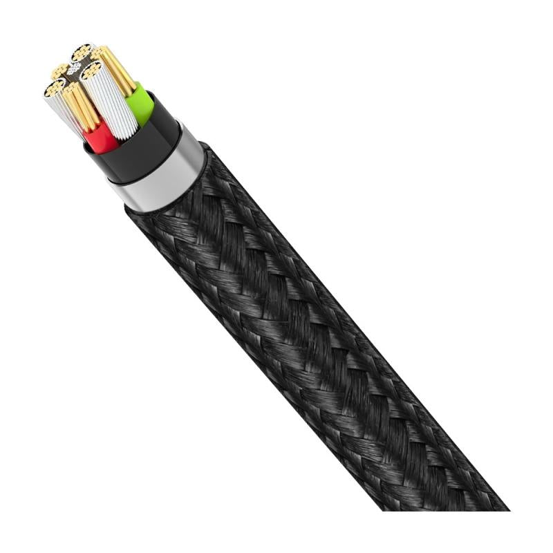 Καλώδιο Σύνδεσης USB 2.0 Devia EC048 Braided 3 σε 1 USB A σε Micro USB & USB C & Lightning 15W 1.2m Gracious Μαύρο
