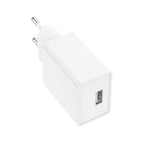 Φορτιστής Ταξιδίου inos με Έξοδο USB A 12W & USB C Καλώδιο 1m Λευκό
