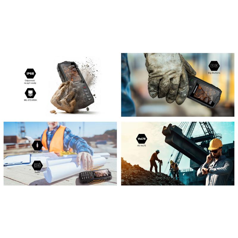 Κινητό Τηλέφωνο Hammer Rock LTE (Dual SIM) Μαύρο