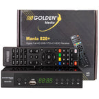 Επίγειος Ψηφιακός Δέκτης MPEG 4 Golden Media Mania 828+ με Χειριστήριο Learning T2/ C H.265 HEVC Μαύρο