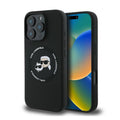 Θήκη Σιλικόνης Karl Lagerfeld Magsafe Apple iPhone 16 Pro Karl & Choupette Heads Μαύρο