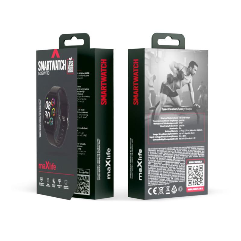 Smartwatch Maxlife MXSW-110 Μαύρο