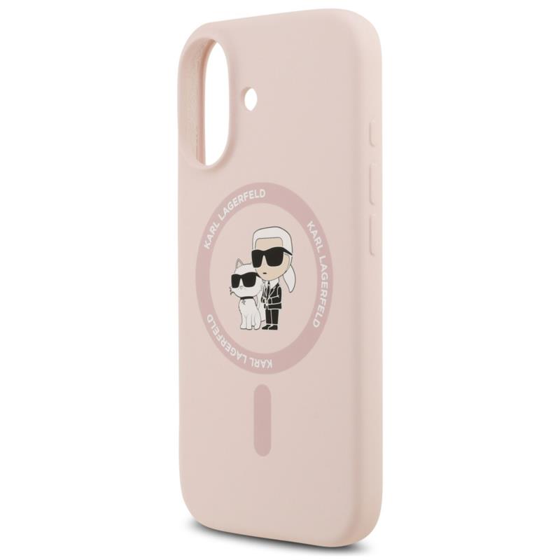 Θήκη Σιλικόνης Karl Lagerfeld Magsafe Apple iPhone 17 Ring Karl & Choupette Ροζ